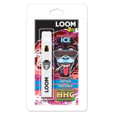 Strawberry Ice 2ml HHC Disposable Vape by LOOM