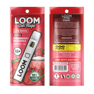 Strawberry Milkshake Loom Cali Magic 2ml Vape Pen