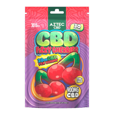 Fizzy Cherries Aztec CBD 900MG Gummies