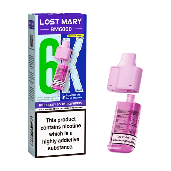 Blueberry Sour Raspberry Lost Mary BM6000 Refill Pod
