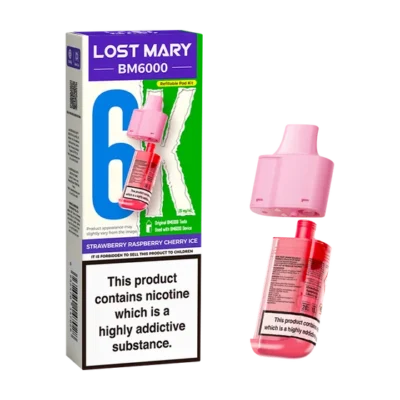 Strawberry Raspberry Cherry Ice Lost Mary BM6000 Refill Pod