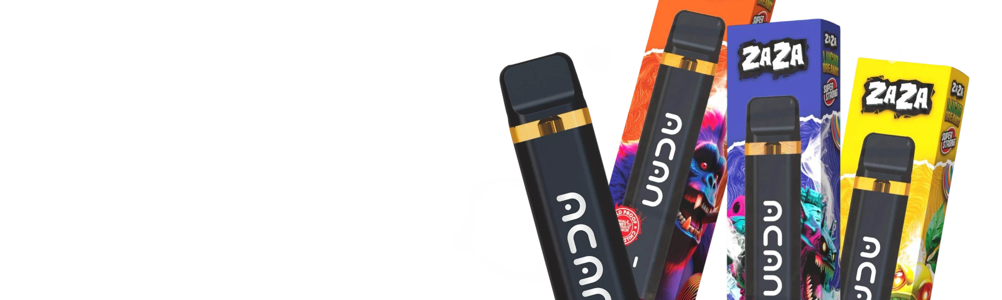 AZA Vape Pen featured on desktop promo banner at eSmokeStore Vape Shop Ireland